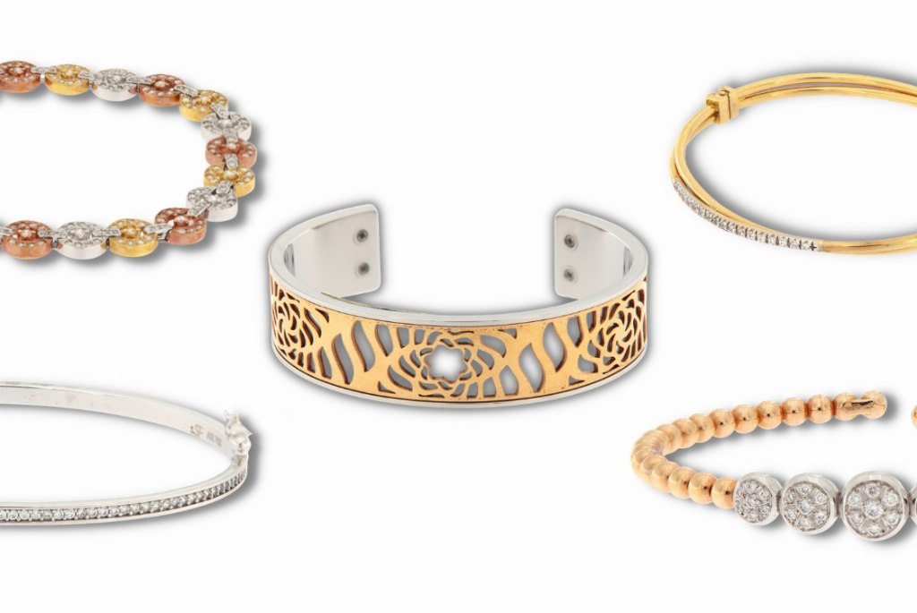 Bracelets en or avec diamants, perles et pierres précieuses - Bracciali - Tribunal n. 1 de La Corogne - Sale 3